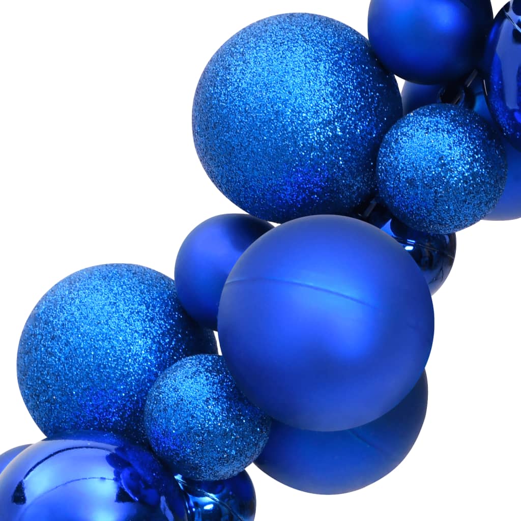vidaXL Grinalda de Natal com bolas 175 cm poliestireno azul