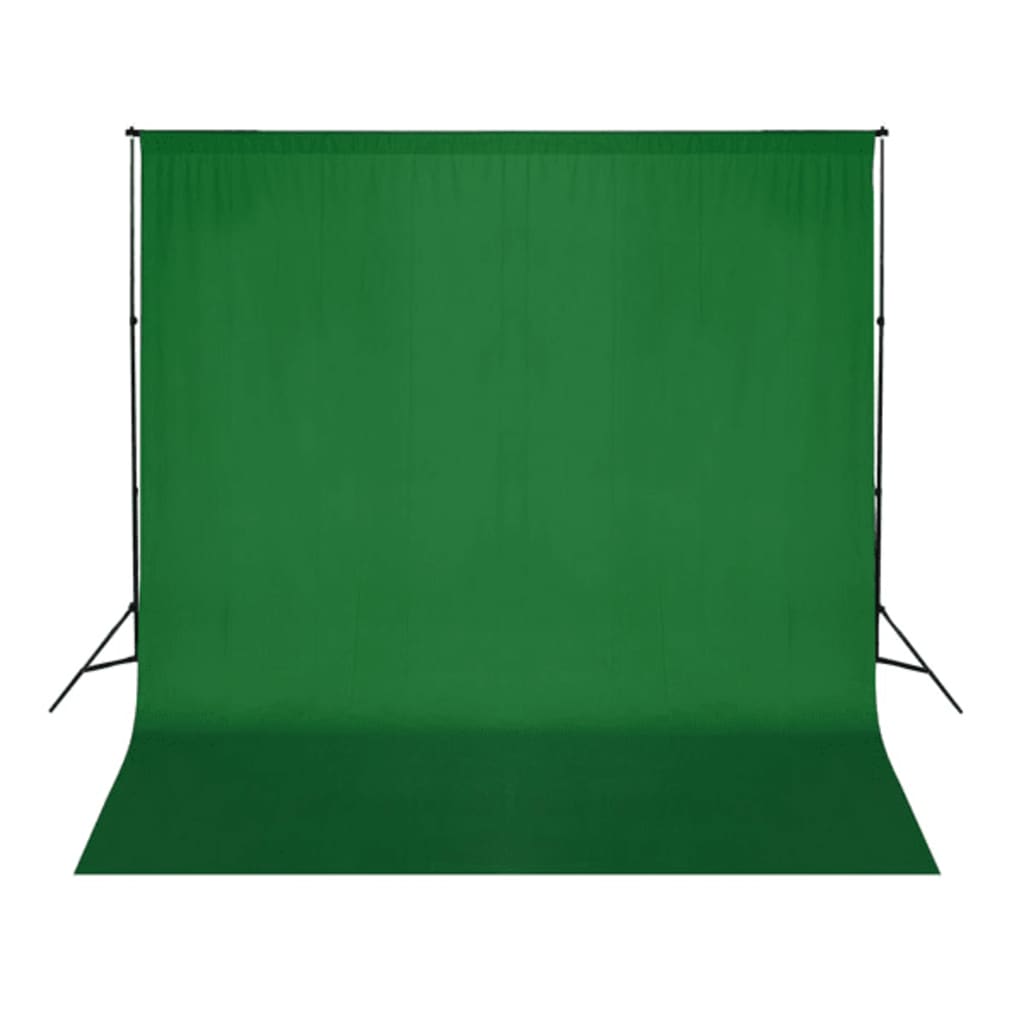 vidaXL Fundo fotográfico em algodão verde 300x300 cm chroma key