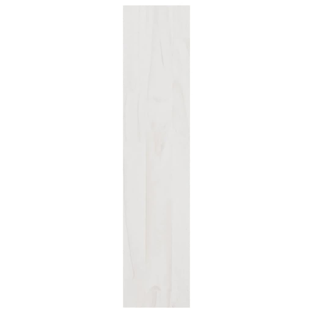vidaXL Estante/divisória 100x30x135,5 cm pinho maciço branco