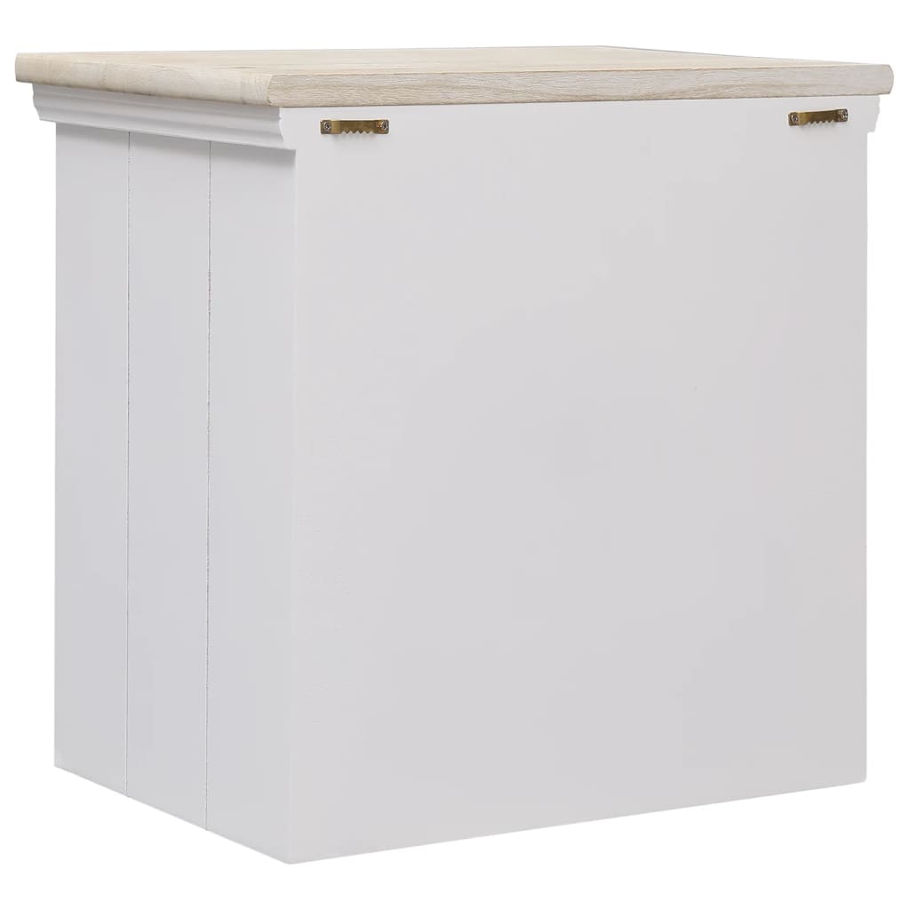 vidaXL 5 pcs conjunto de móveis de casa de banho madeira maciça branco
