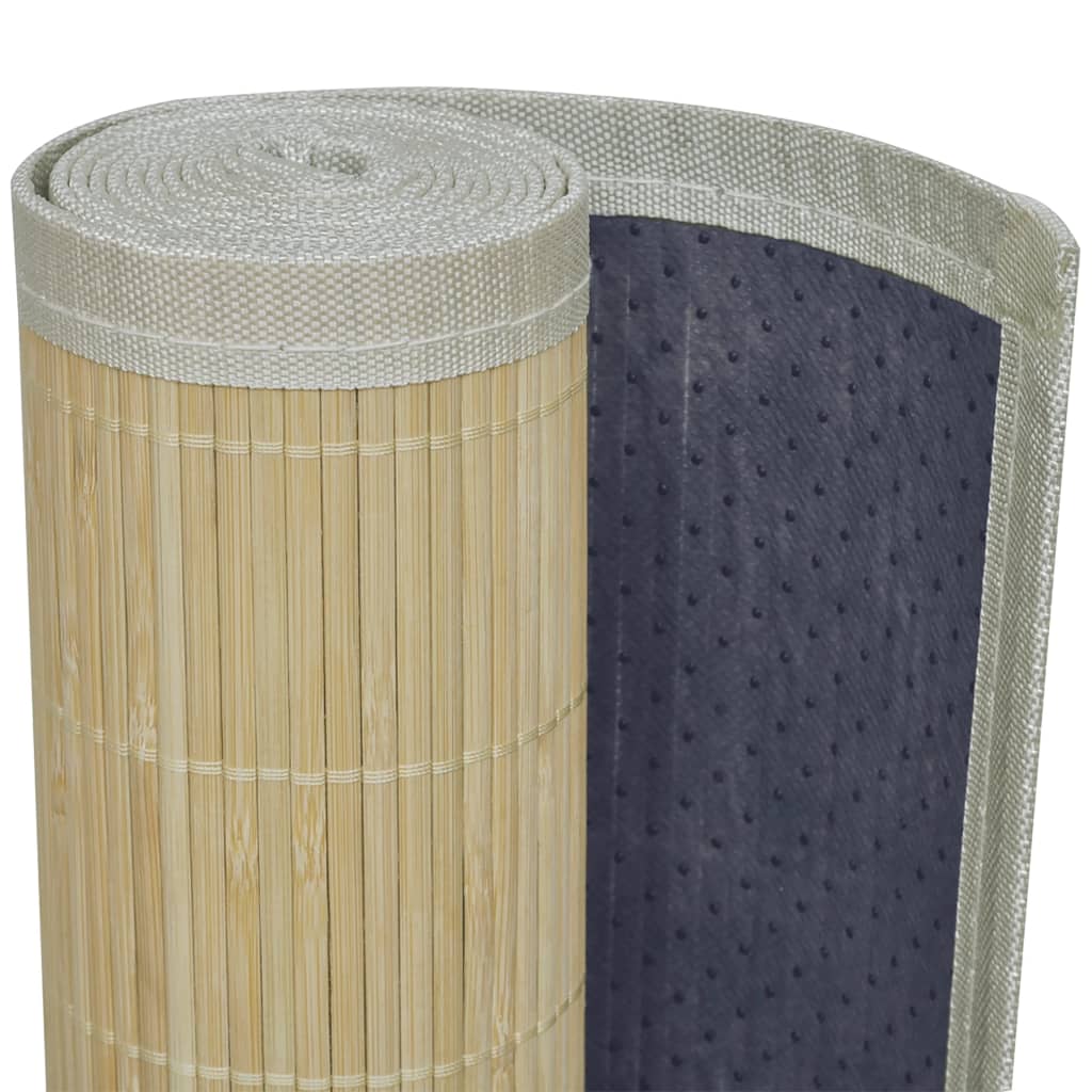 Tapete retangular bambu 120 x 180 cm natural
