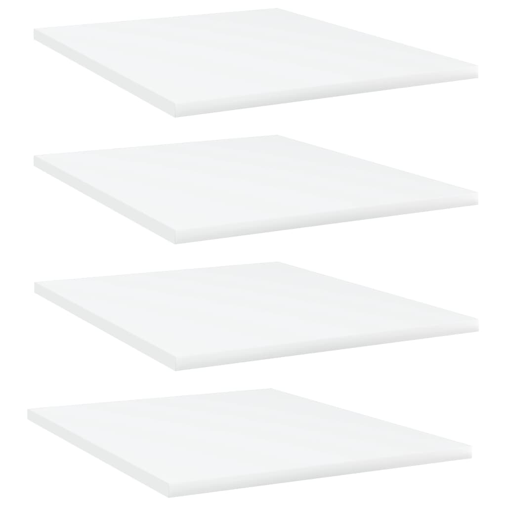 vidaXL Prateleiras para estante 4 pcs 40x50x1,5cm contraplacado branco