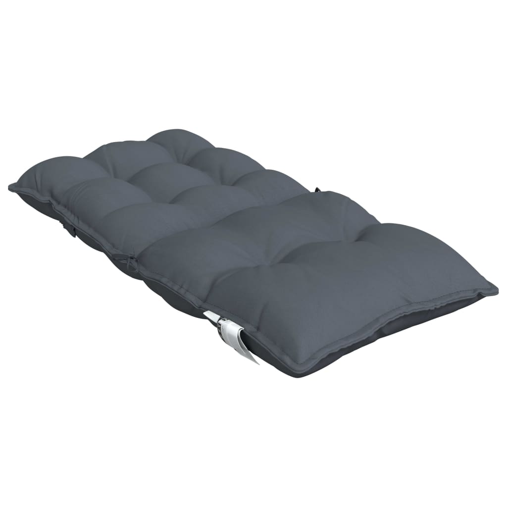 vidaXL Almofadões cadeira encosto baixo 6 pcs tecido oxford antracite