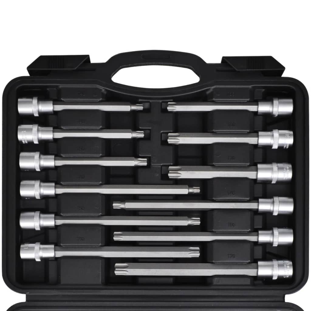 Conjunto de chaves torx soquetes caixa kit de ferramentas 32 pçs
