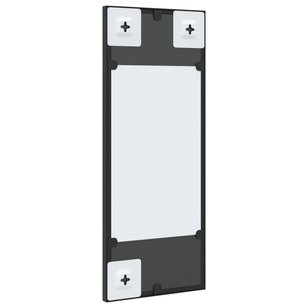 vidaXL Espelho de parede retangular 20x50 cm ferro preto