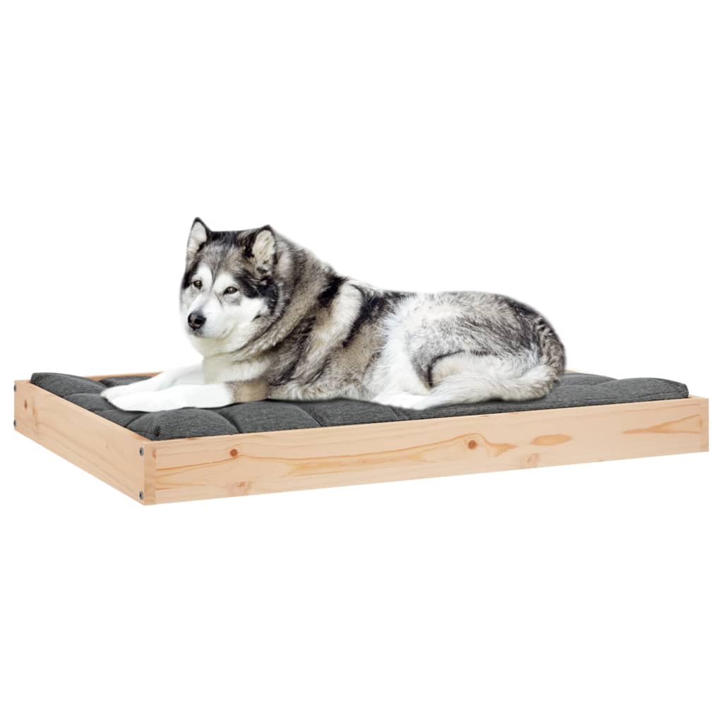 vidaXL Cama para cães 101,5x74x9 cm madeira de pinho maciça