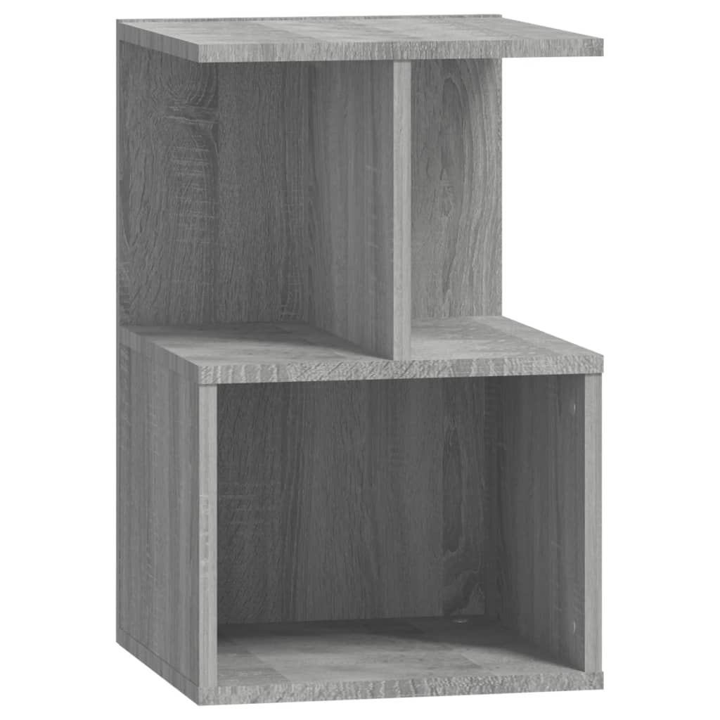 vidaXL Mesa cabeceira 35x35x55 cm derivados de madeira cinzento sonoma