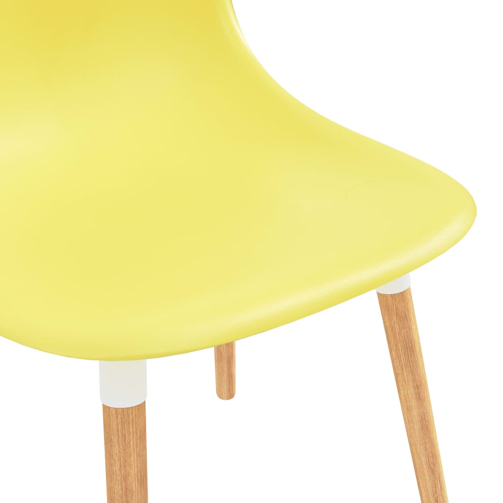 vidaXL Cadeiras de jantar 6 pcs plástico amarelo