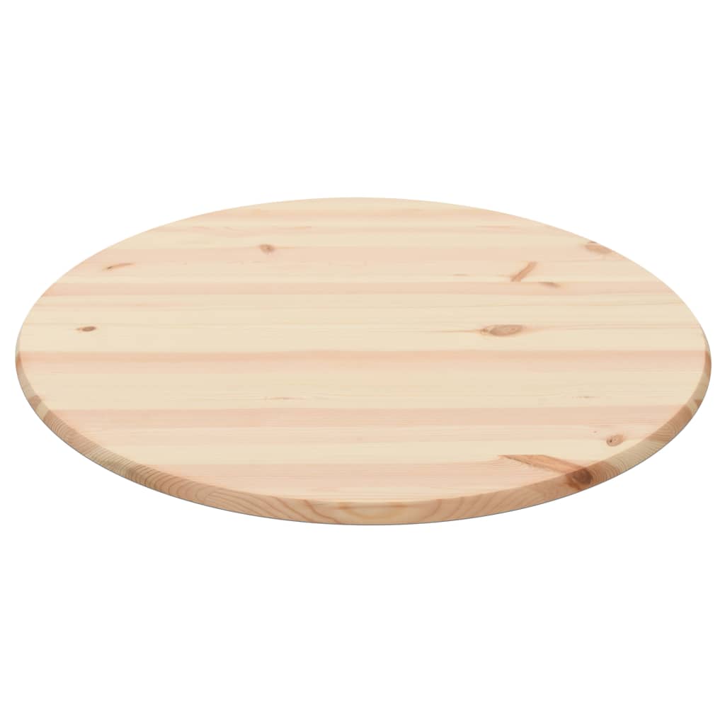vidaXL Tampo de mesa redondo 25 mm 90 cm madeira pinho natural