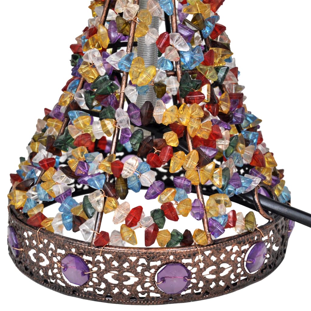 Lâmpada de mesa, de várias cores com grânulos cristal