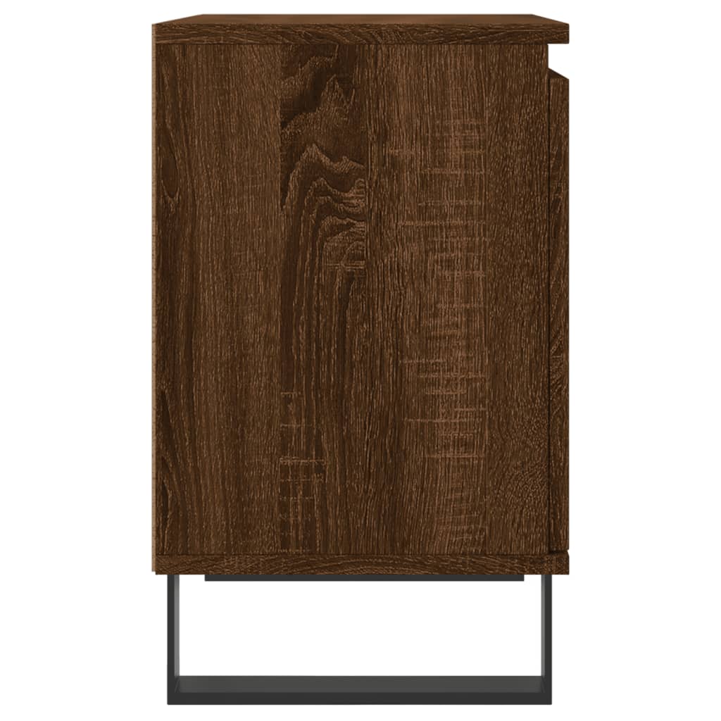vidaXL Mesa de cabeceira 40x30x50 cm deriv. madeira carvalho castanho