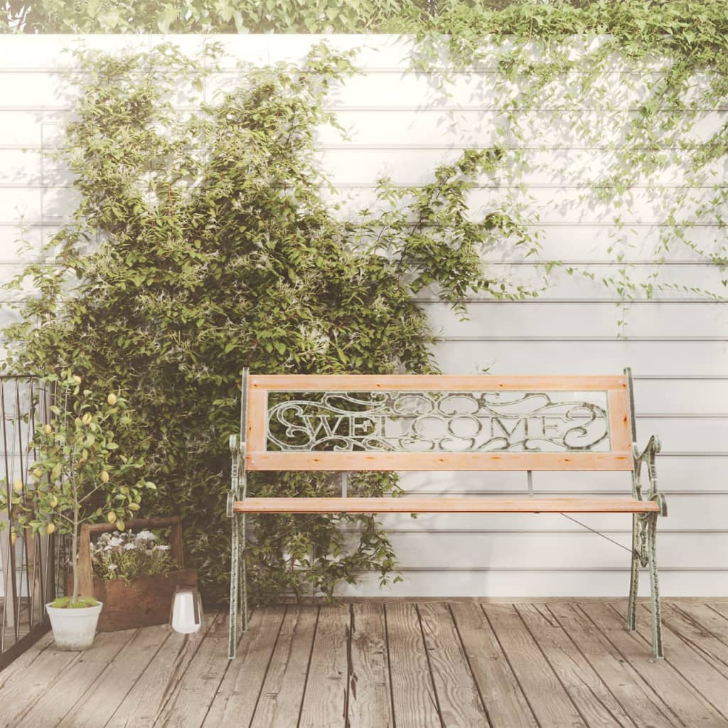 vidaXL Banco de jardim 122 cm madeira de abeto maciça