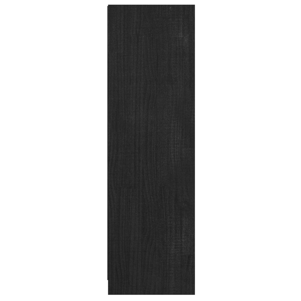vidaXL Estante/divisória 36x33x110 cm madeira de pinho maciça preto