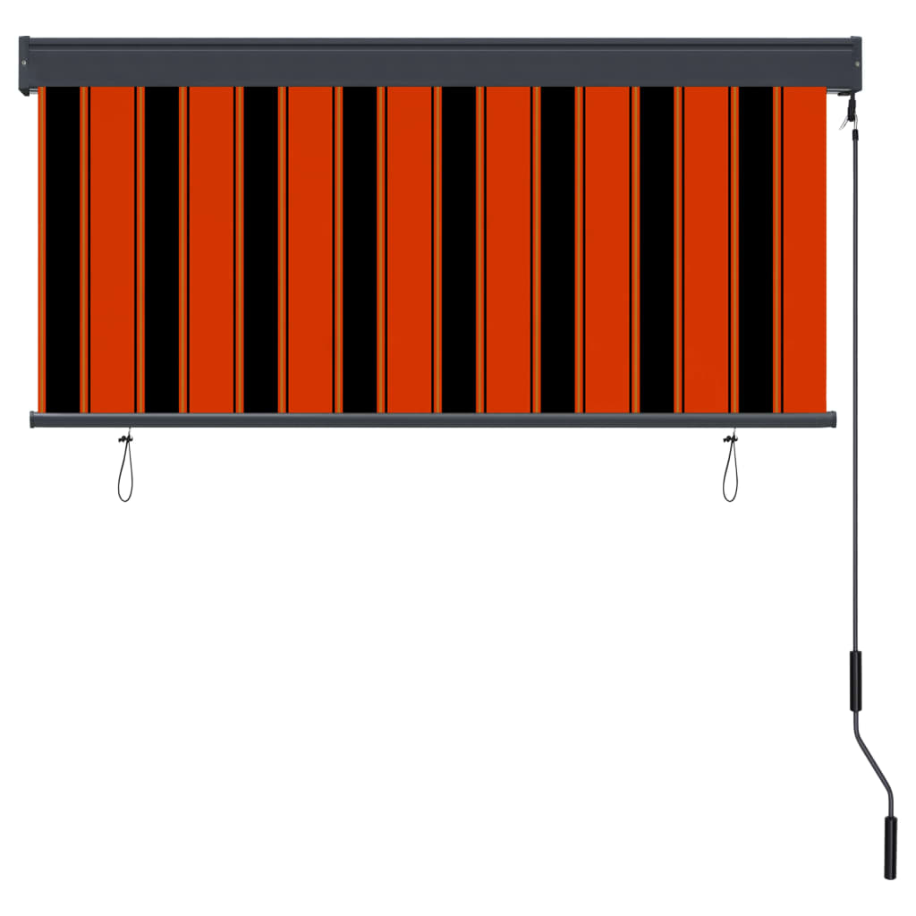 vidaXL Estore de rolo para exterior 140x250 cm laranja e castanho