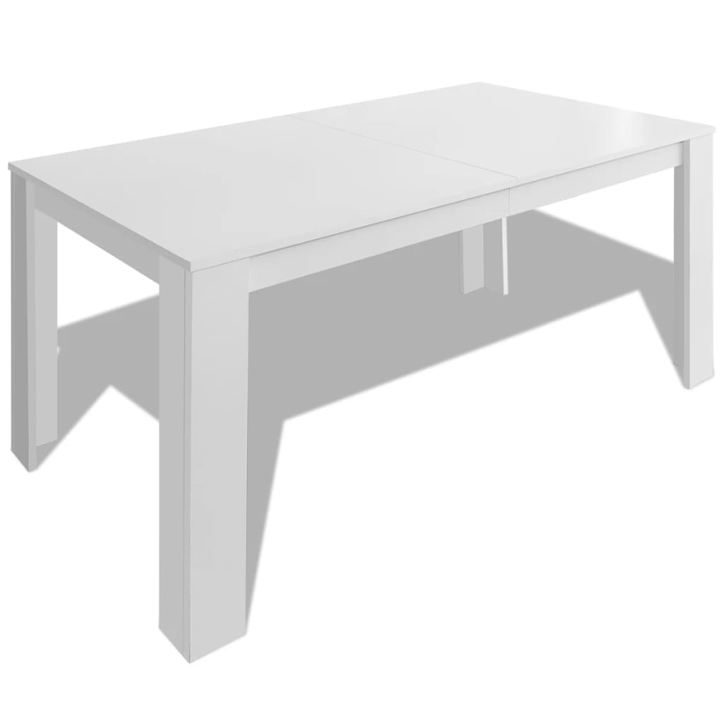 vidaXL Mesa de jantar 140 x 80 x 75 cm branco