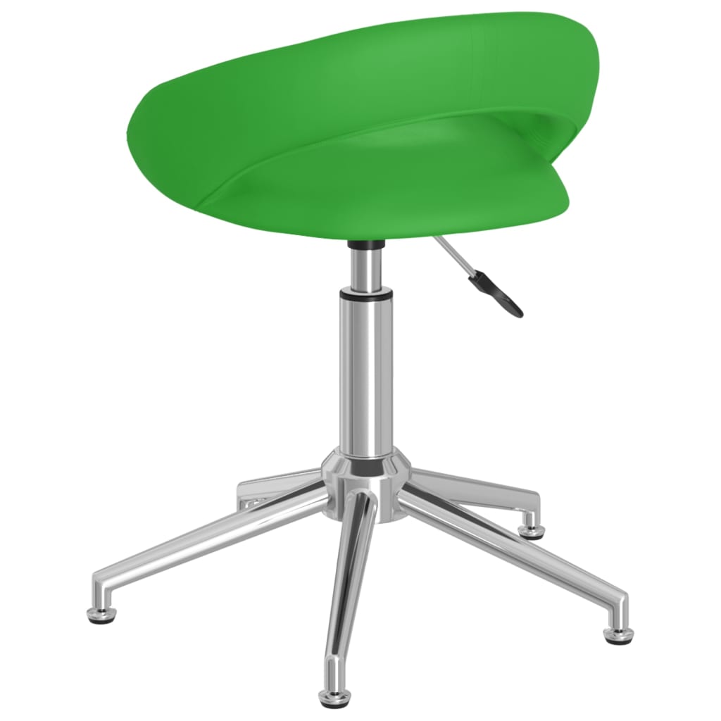 vidaXL Cadeira de escritório giratória couro artificial verde