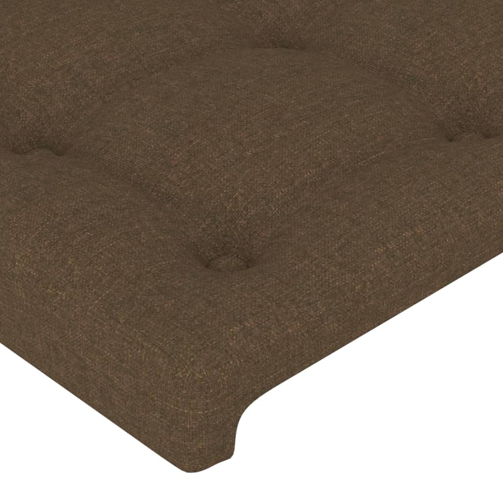 vidaXL Cabeceira de cama tecido 80x5x78/88 cm castanho