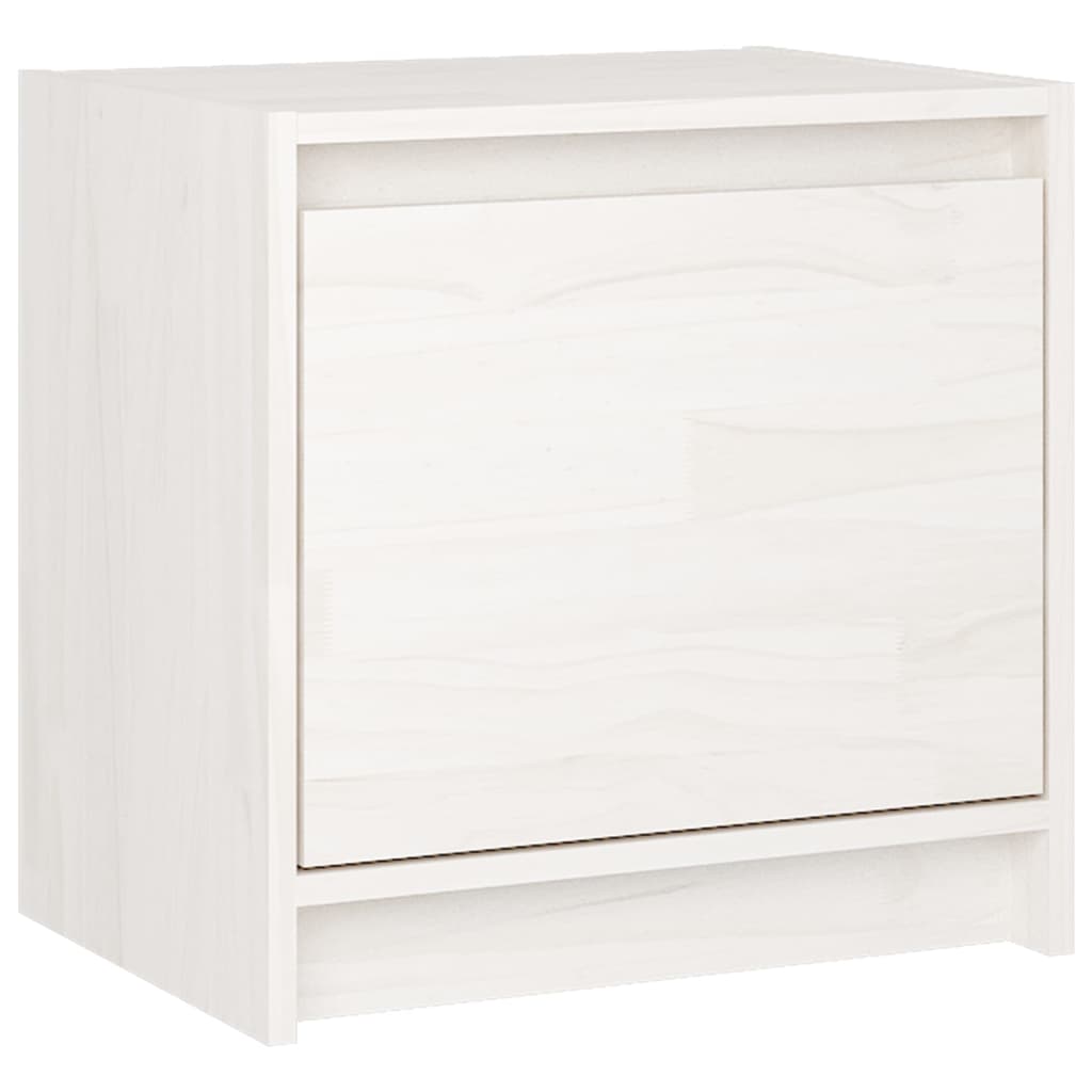 vidaXL Mesa de cabeceira 40x30,5x40 cm madeira de pinho maciça branco