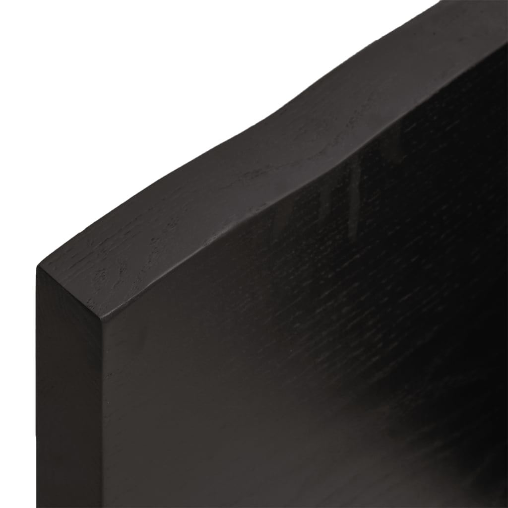 vidaXL Tampo de mesa 80x50x(2-4) cm carvalho tratado castanho-escuro