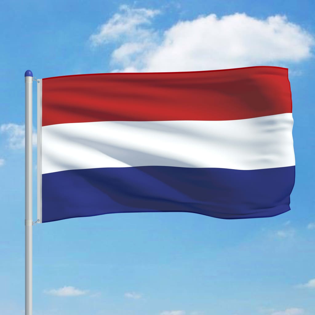 vidaXL Bandeira dos Países Baixos com mastro de alumínio 6 m