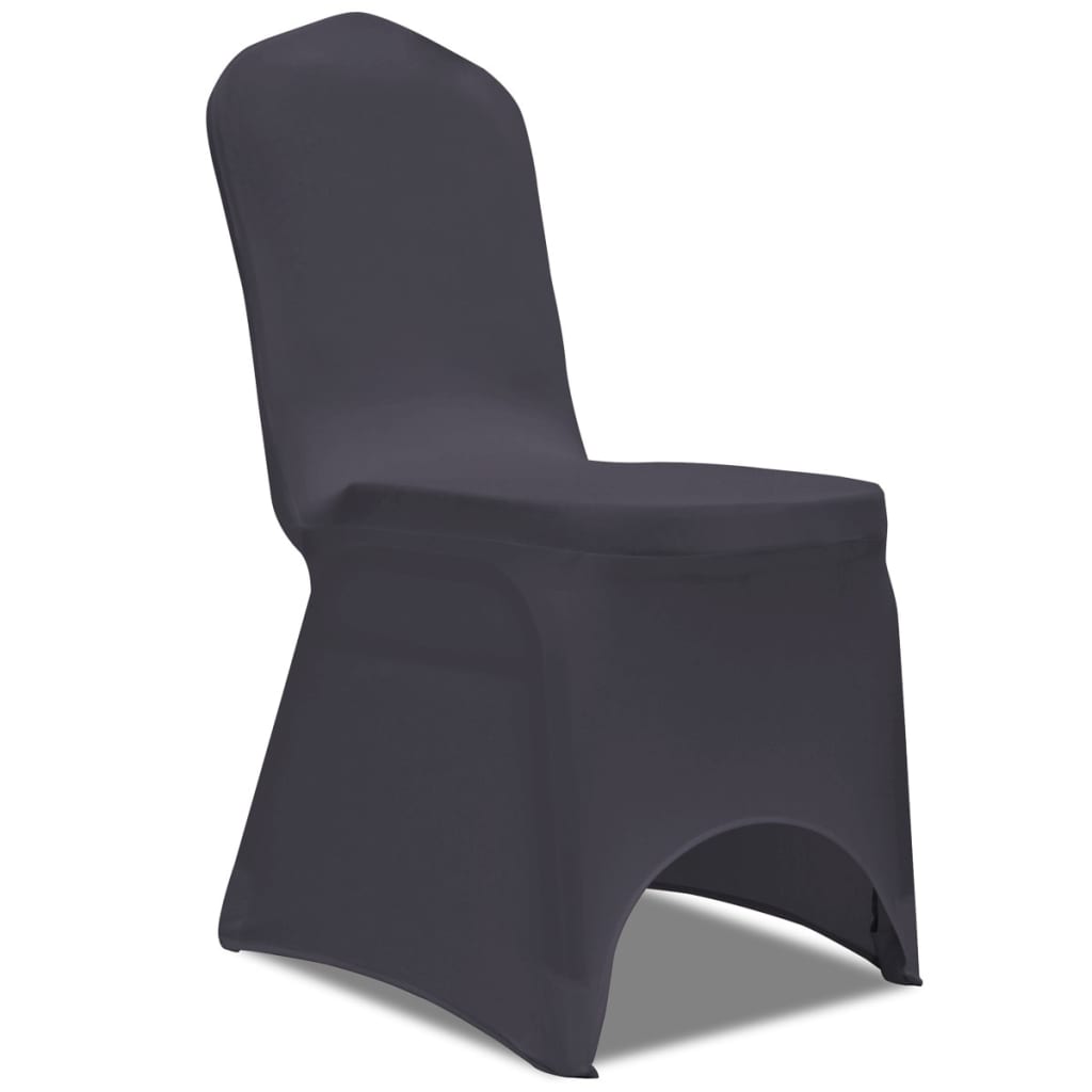 vidaXL Capa extensível para cadeira 6 pcs antracite