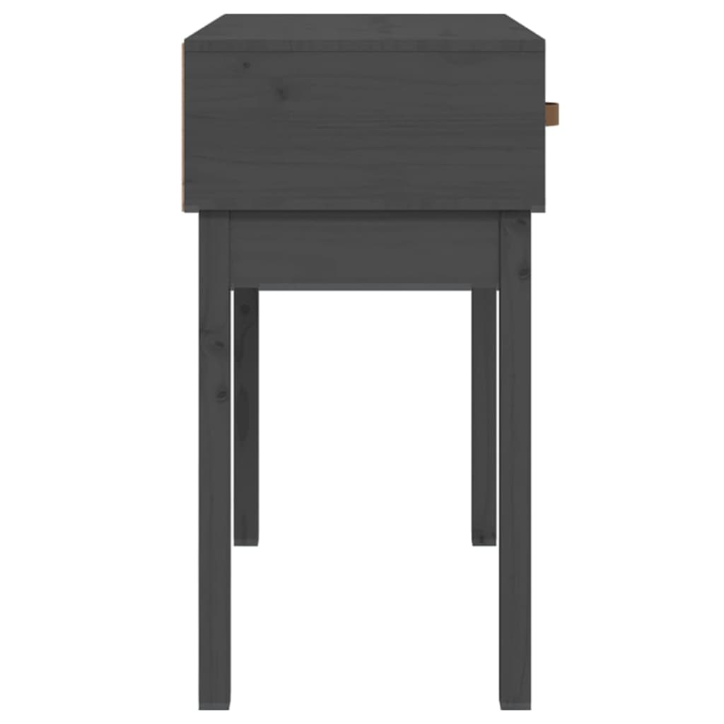 vidaXL Mesa consola 76,5x40x75 cm madeira de pinho maciça cinzento
