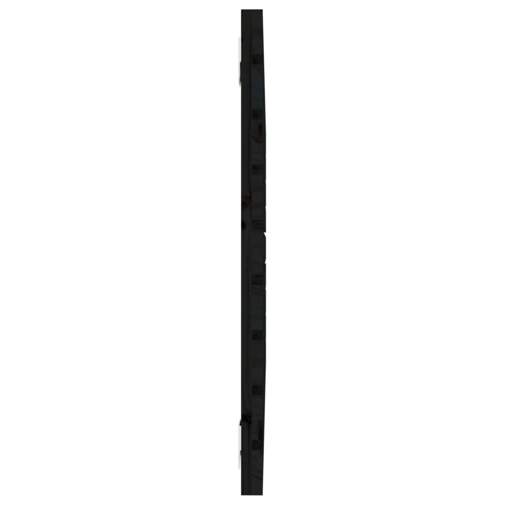 vidaXL Cabeceira de parede 81x3x63 cm madeira de pinho maciça preto