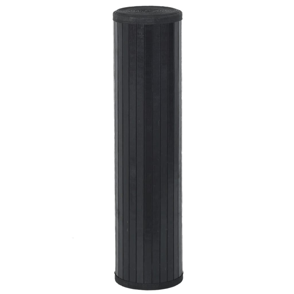 vidaXL Tapete retangular 60x100 cm bambu preto