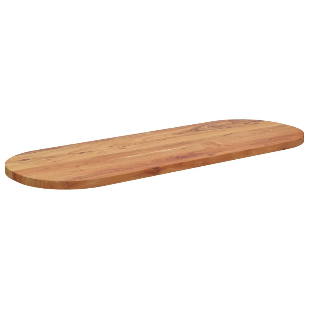vidaXL Tampo de mesa oval 140x50x2,5 cm madeira de acácia maciça