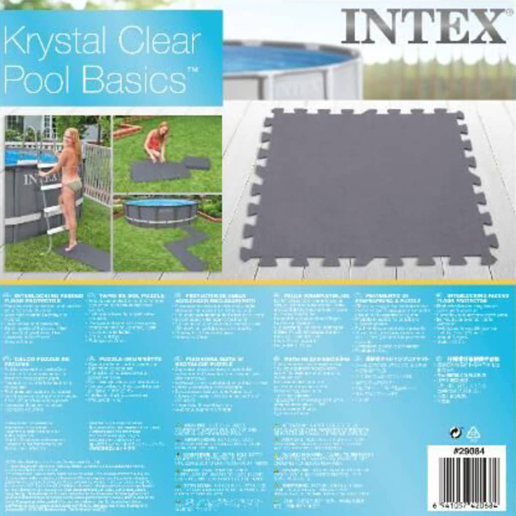 Intex Protetor de chão almofadado de encaixar 8 pcs 50x50x0,5cm 1,9m²