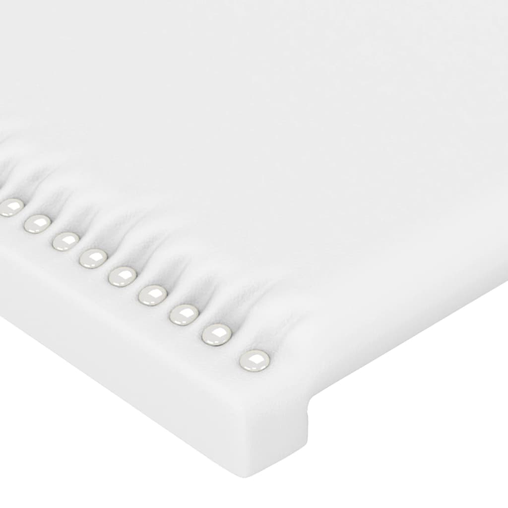 vidaXL Cabeceira de cama 2 pcs couro artificial 100x5x78/88 cm branco
