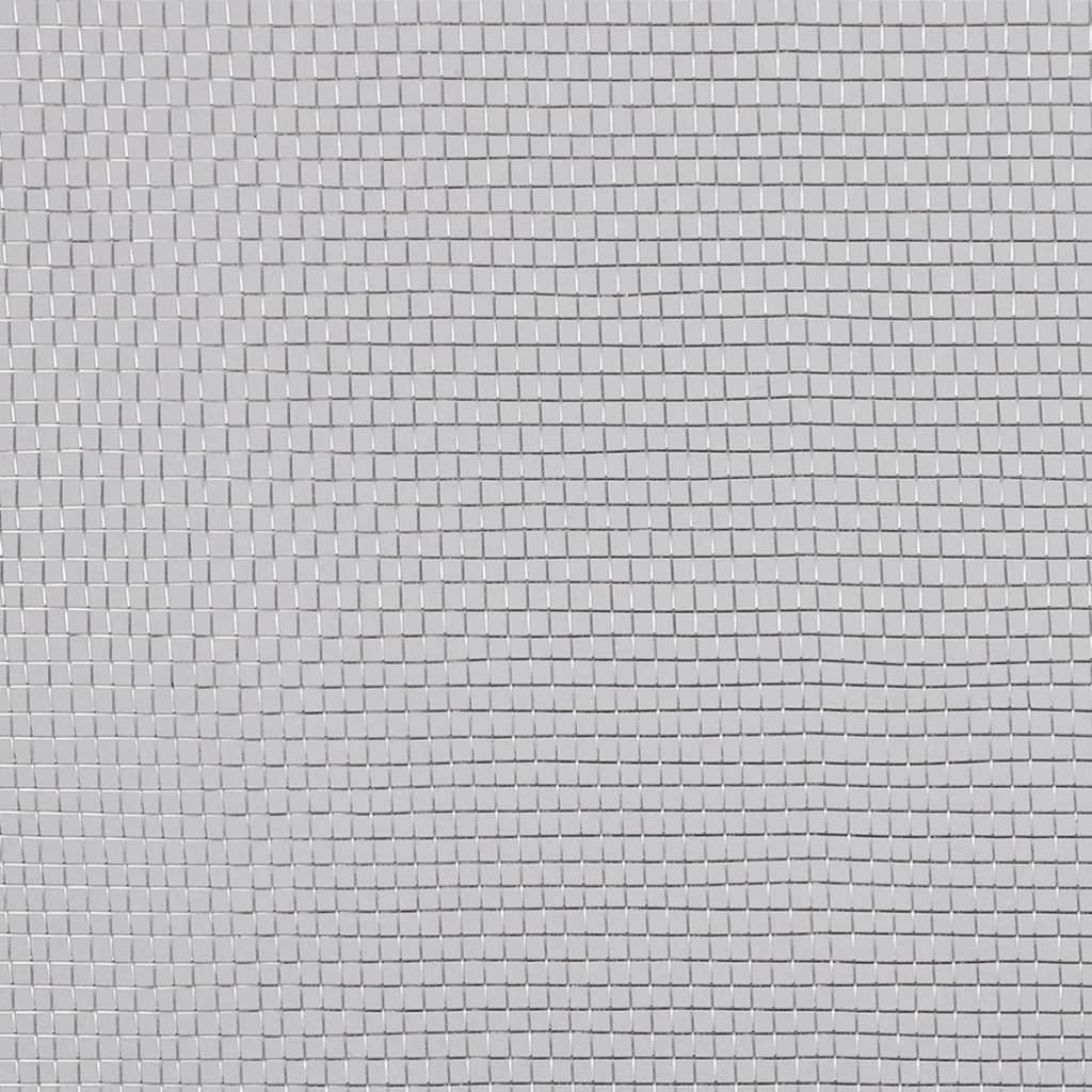 vidaXL Rede mosquiteira em alumínio 100x1000 cm prateado