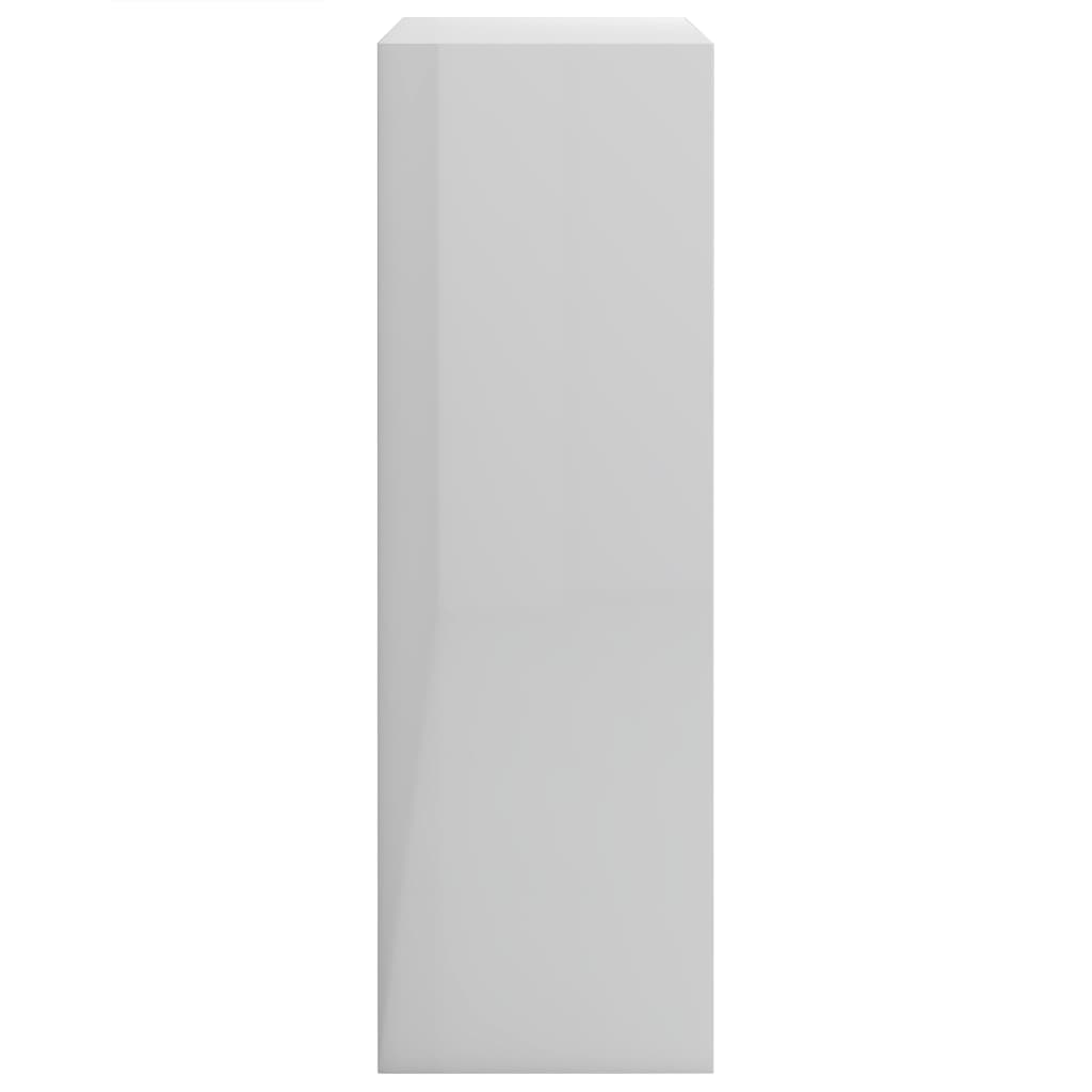 vidaXL Estante 60x24x76 cm madeira processada branco brilhante