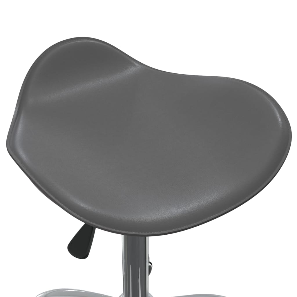 vidaXL Cadeiras de jantar giratórias 2 pcs couro artificial cinzento