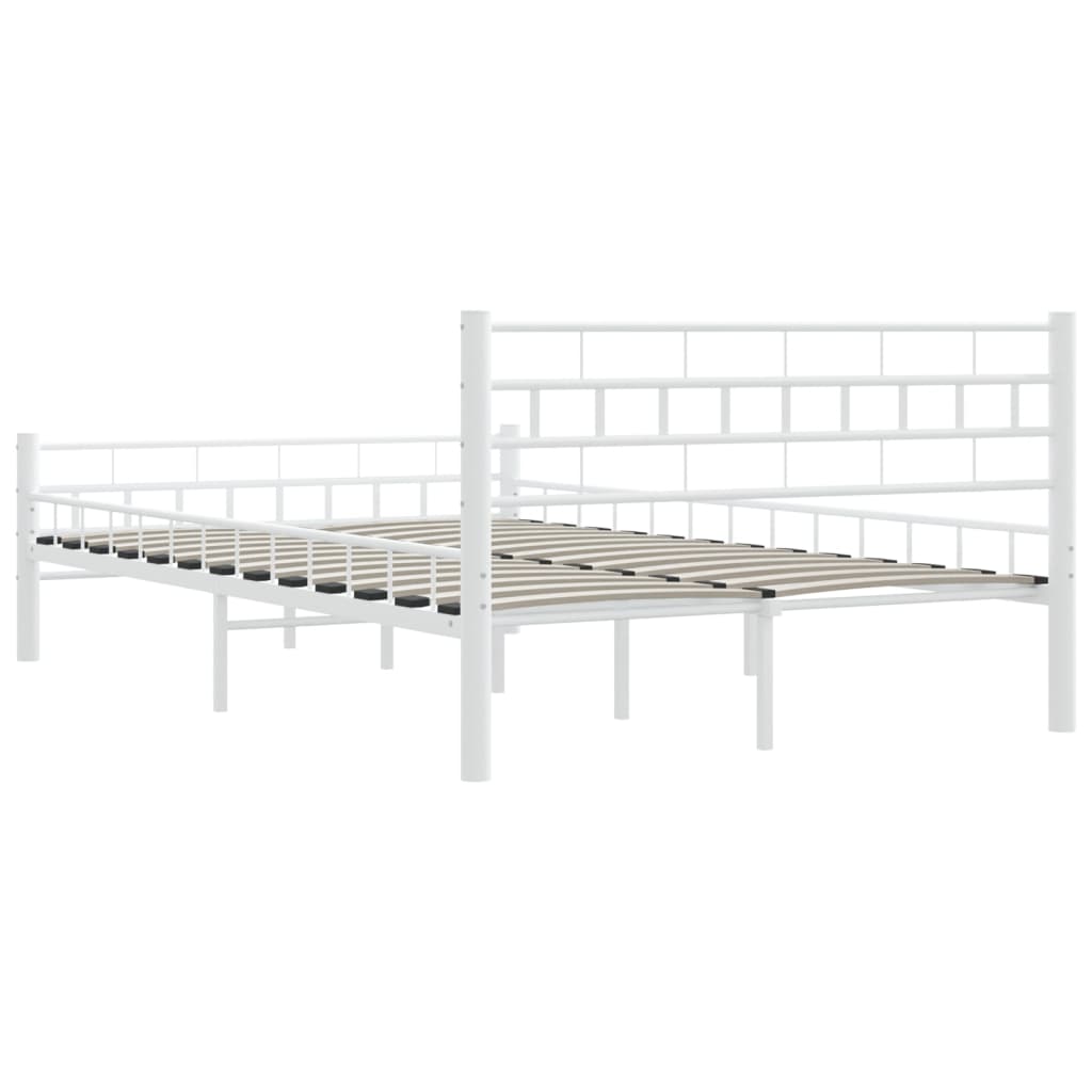 vidaXL Estrutura de cama metal 140x200 cm branco