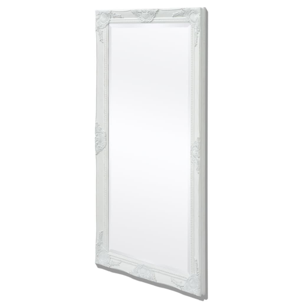 vidaXL Espelho parede, estilo barroco, 120x60 cm, branco