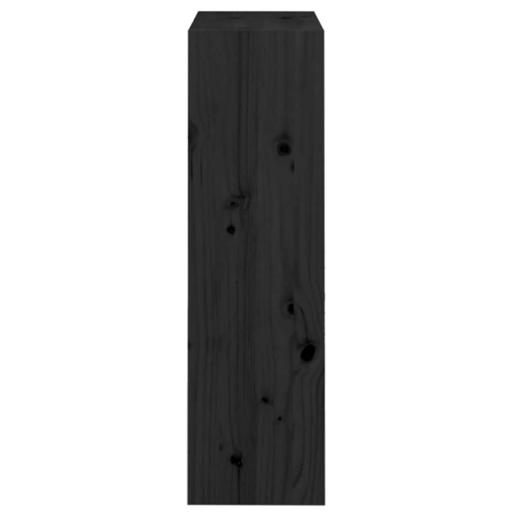 vidaXL Estante/divisória 60x30x103,5 cm pinho maciço preto