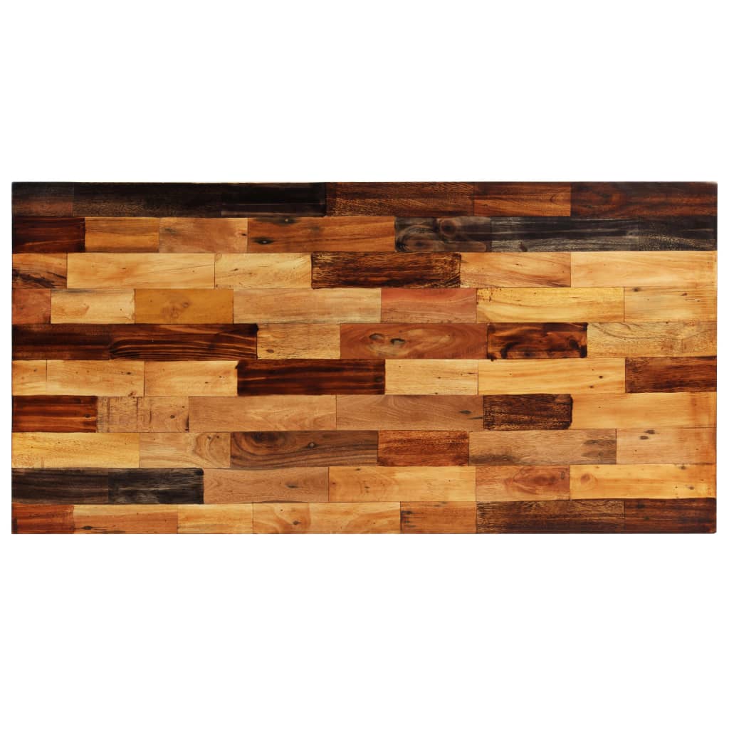 vidaXL Mesa de bar em madeira recuperada maciça 120x60x106 cm