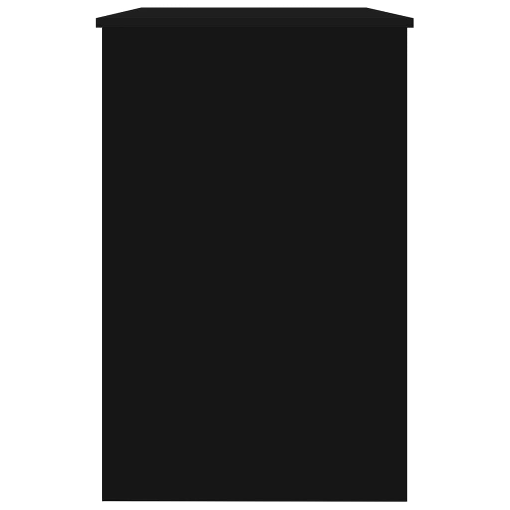 vidaXL Secretária 100x50x76 cm contraplacado preto brilhante