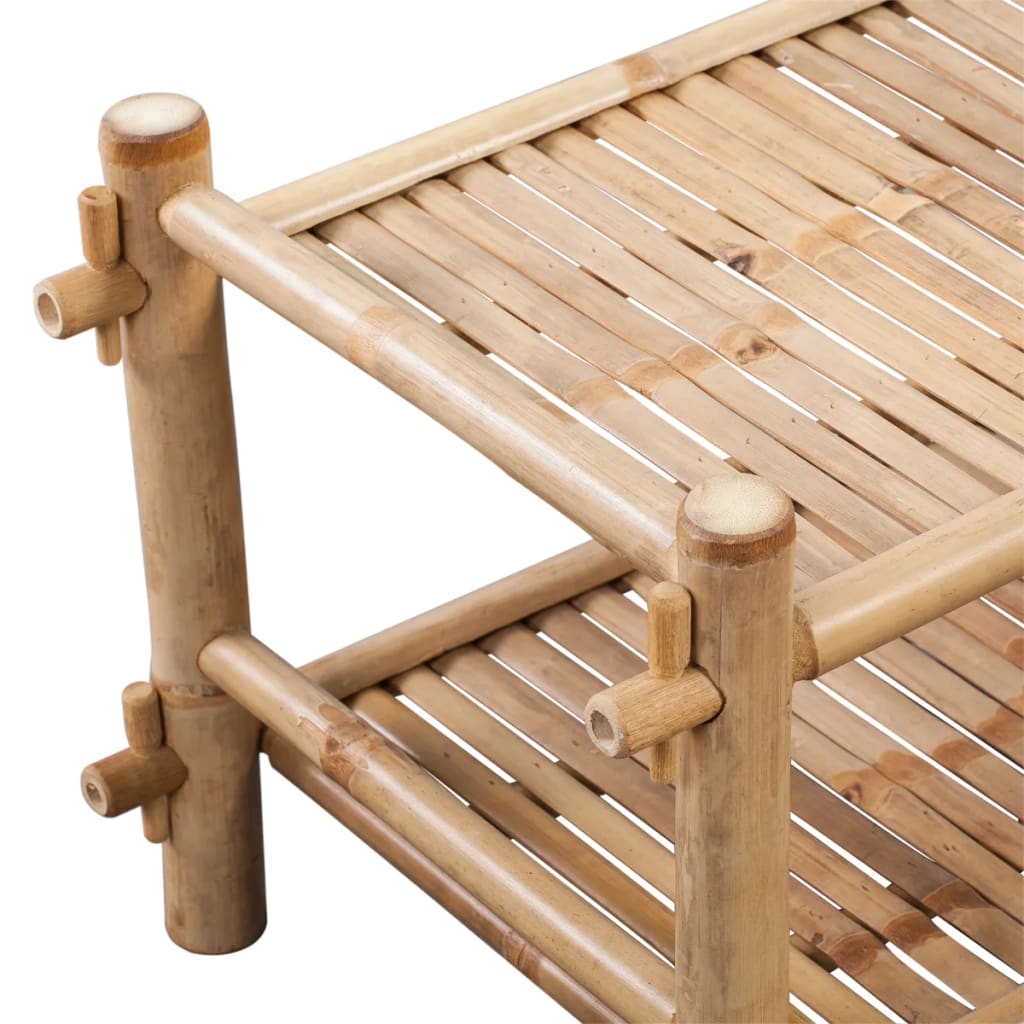 Sapateira com 2 níveis de bambu