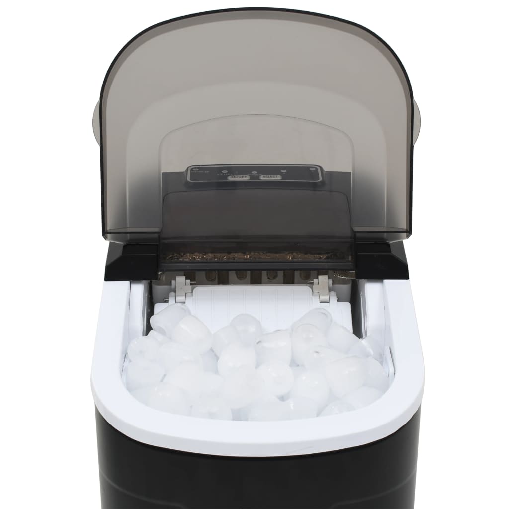vidaXL Máquina de fazer cubos de gelo 2,4 L 15 kg/24 h preto