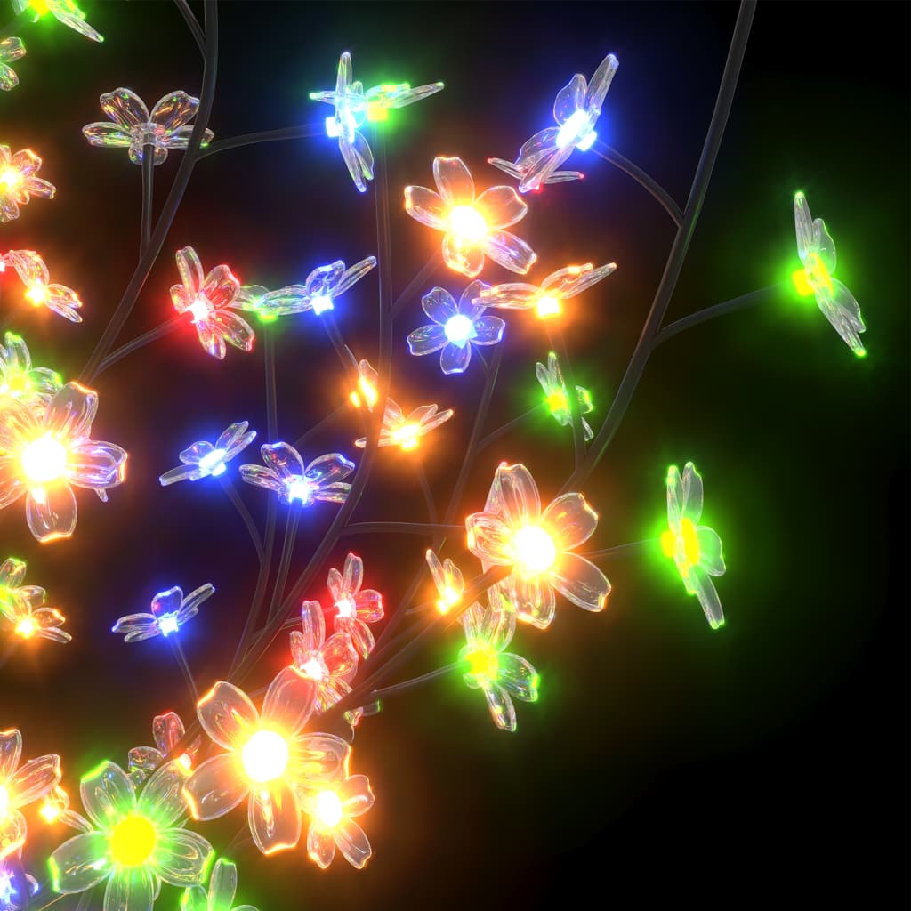 vidaXL Árvore de Natal 1200 LEDs flor cerejeira luz colorida 400 cm