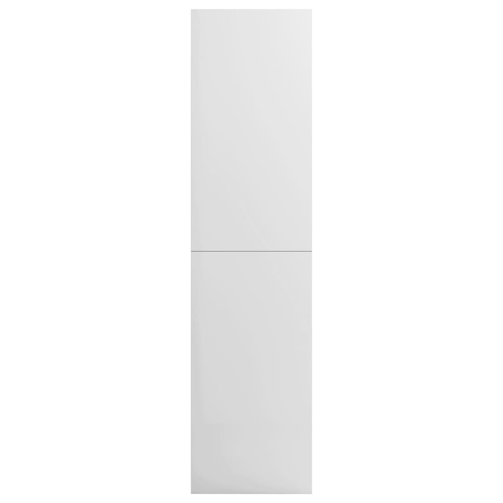 vidaXL Roupeiro 100x50x200 cm contraplacado branco brilhante