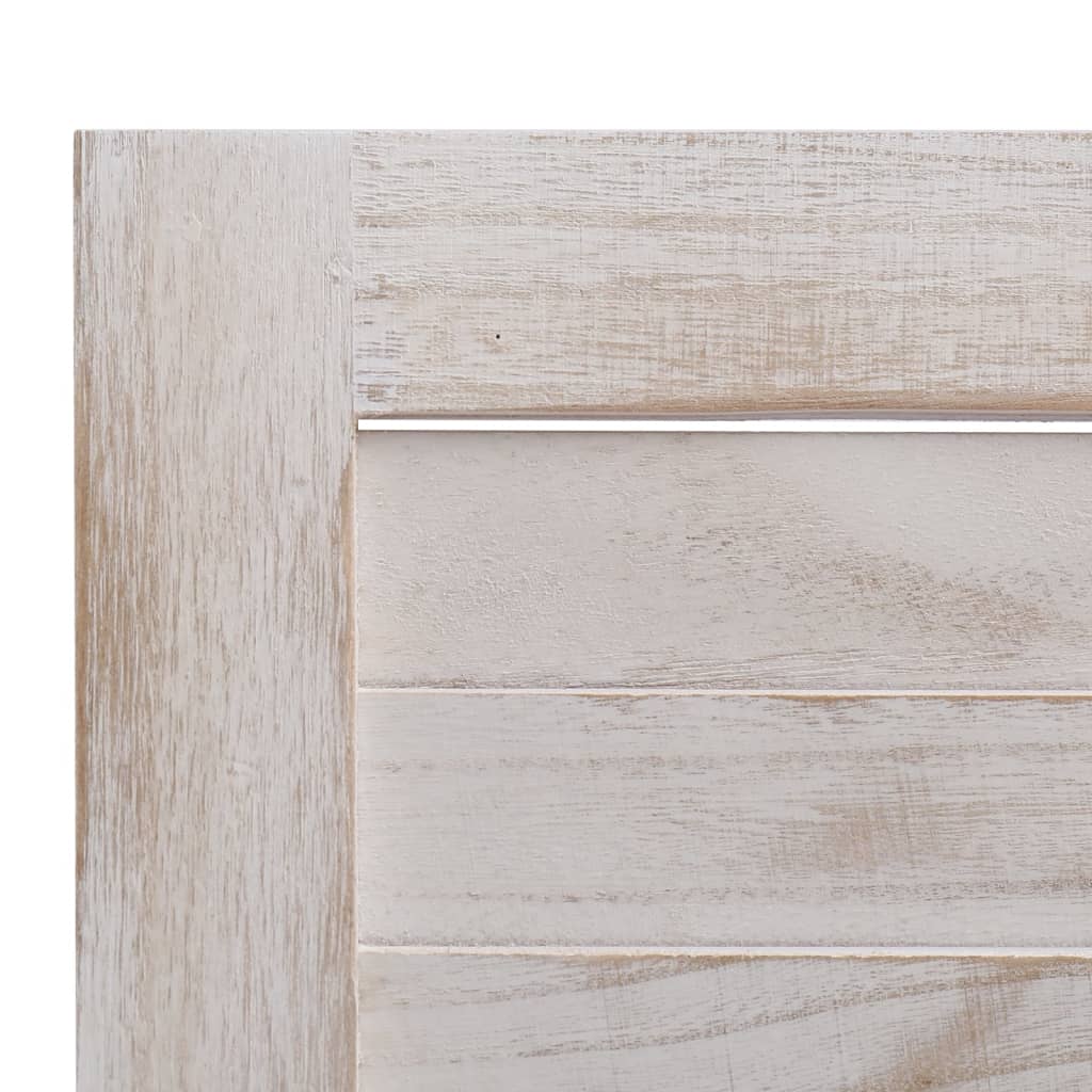 vidaXL Biombo com 5 painéis 175x165 cm madeira branco