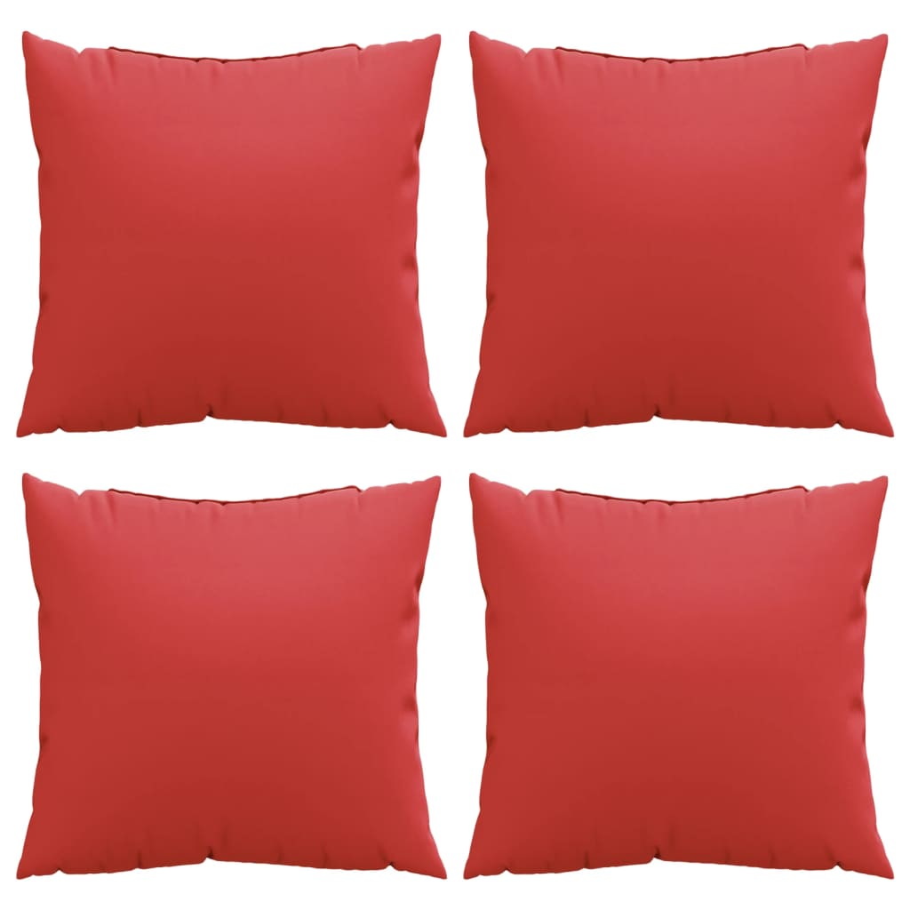 vidaXL Almofadas decorativas 4 pcs 60x60 cm tecido vermelho