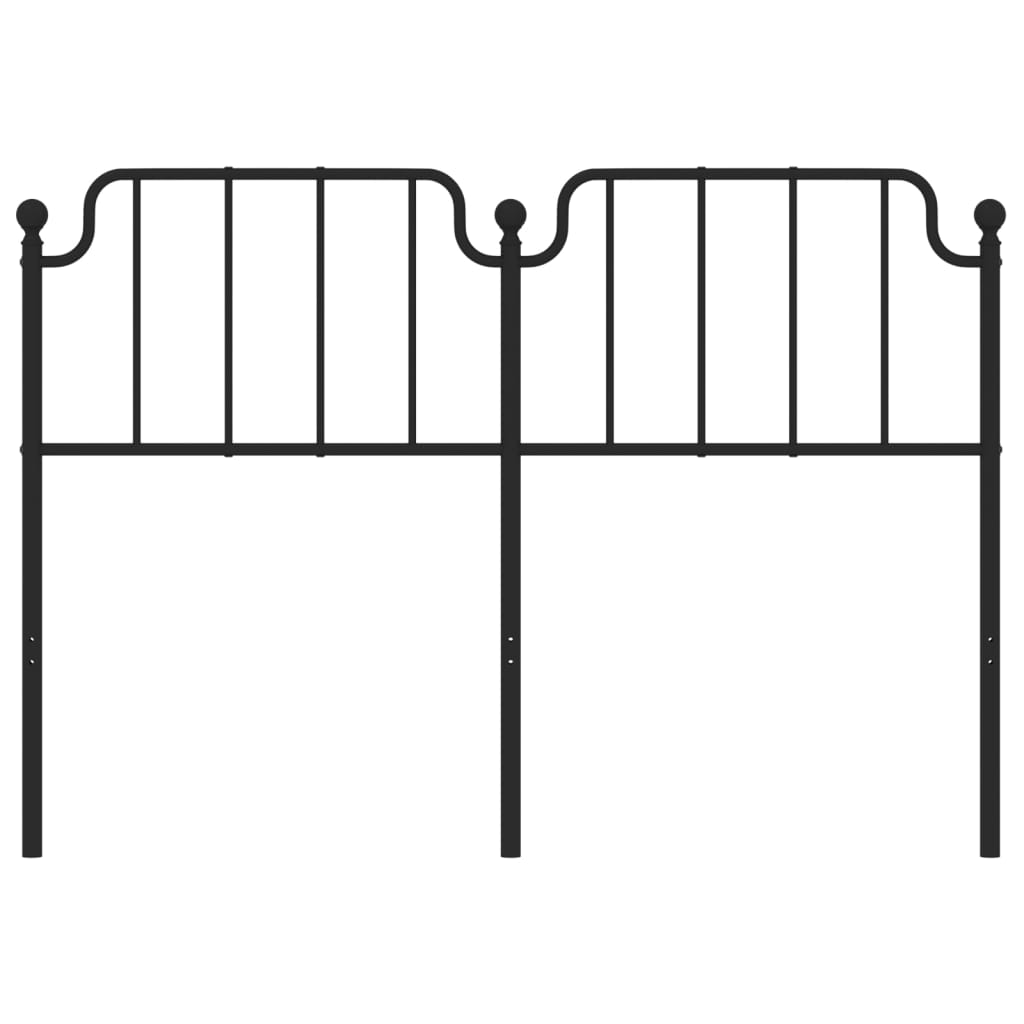 vidaXL Cabeceira de cama 160 cm metal preto
