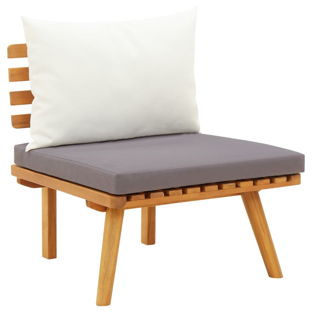 vidaXL Cadeira de jardim com almofadões madeira acácia maciça