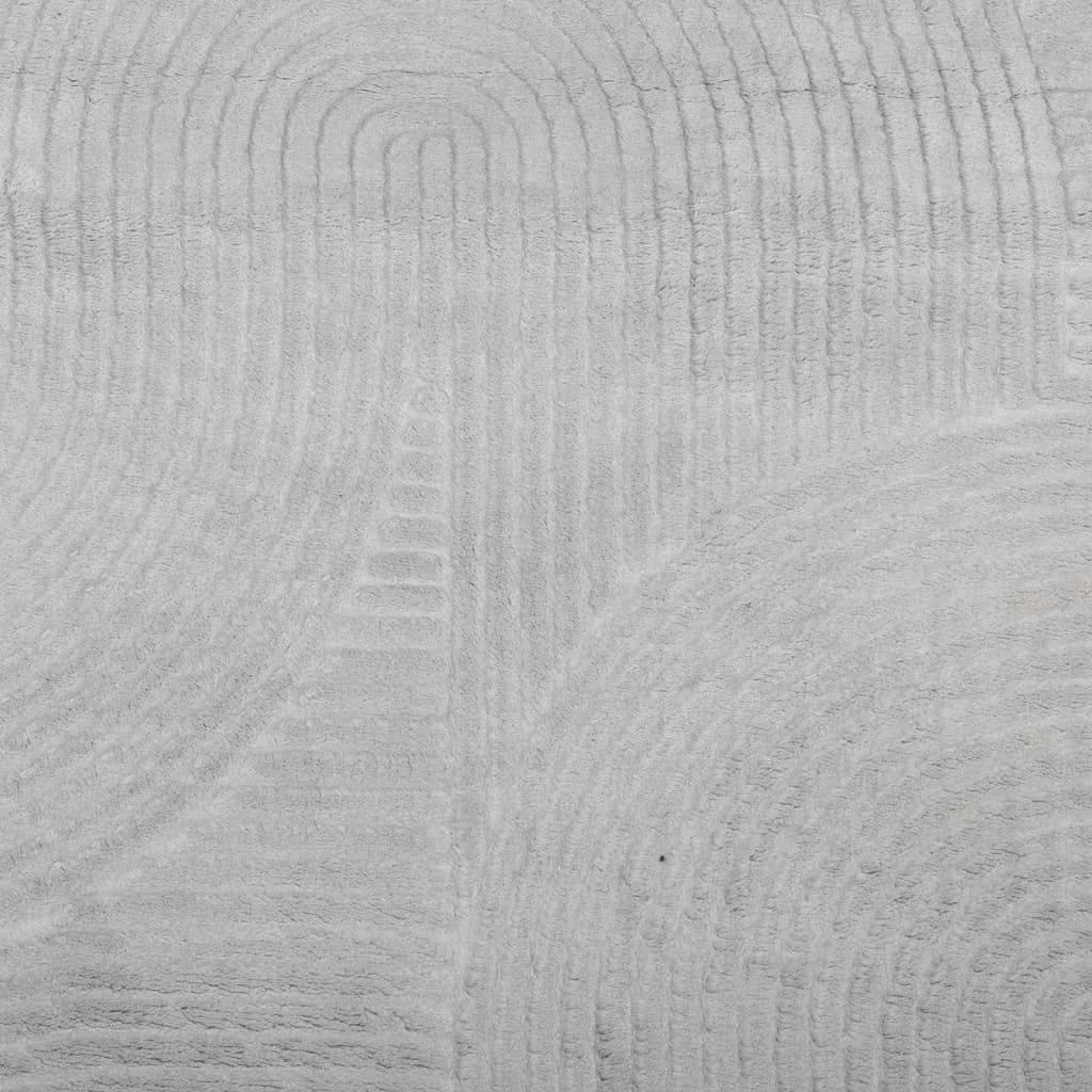 vidaXL Tapete de pelo curto IZA visual escandinavo Ø 160 cm cinzento