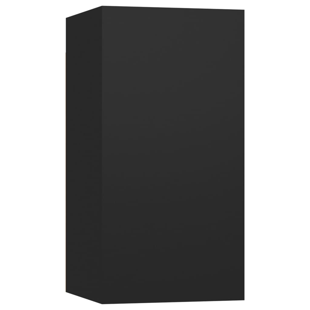 vidaXL Conjunto móveis de TV 8 pcs madeira processada preto
