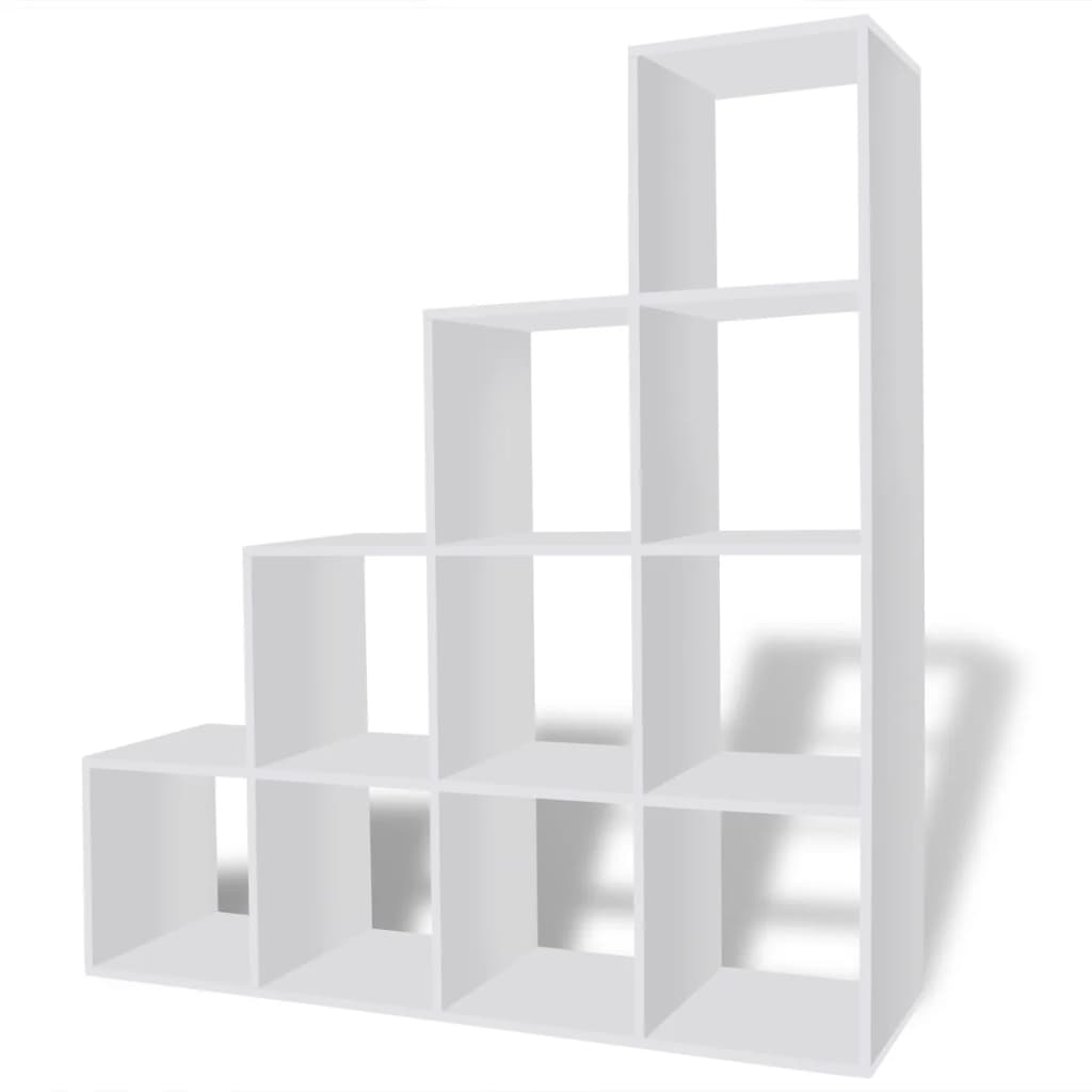 vidaXL Estante escada/prateleira 142 cm branco